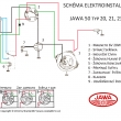 Elektrick schma na Jawa 50 typ 20, 21. - 20W -